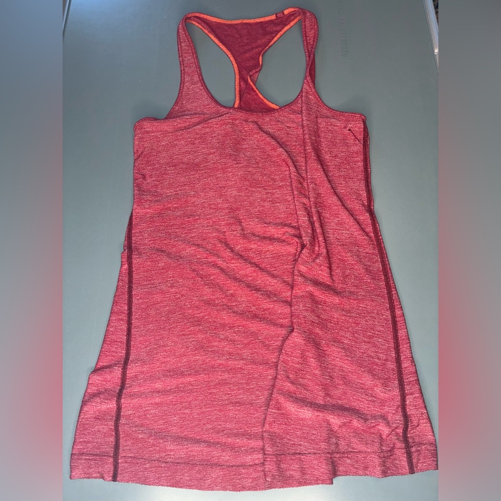 Lululemon racerback tank top, heathered red